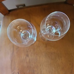 Wine Crystal Glass PAIR Studio Line by ROSENTHAL Center Stem Dome Thin Elegant