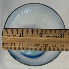 Pier 1 Aqua Bubble & Filament Water/Wine Goblets 9.6in Discontinued Set of 4