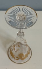 ST LOUIS Massenet Clear Gold Encrusted – Crystal Sherry Glasses – Set of 8