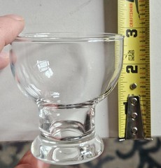 MCM Cocktail Desert Glasses Footed Clear Set Of 5 Vintage Nice