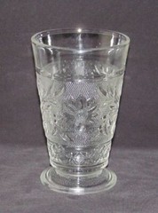 Anchor Hocking Glass SANDWICH Crystal Footed Water Tumbler