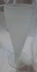 Set of 7 Vintage Indiana Glass Tiara Frosted Powder Horn Pilsner Beer Glasses