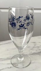 SET OF 4 Blue Danube Blue Onion Iced Tea Glass Water Goblet Stemware 7 5/8″