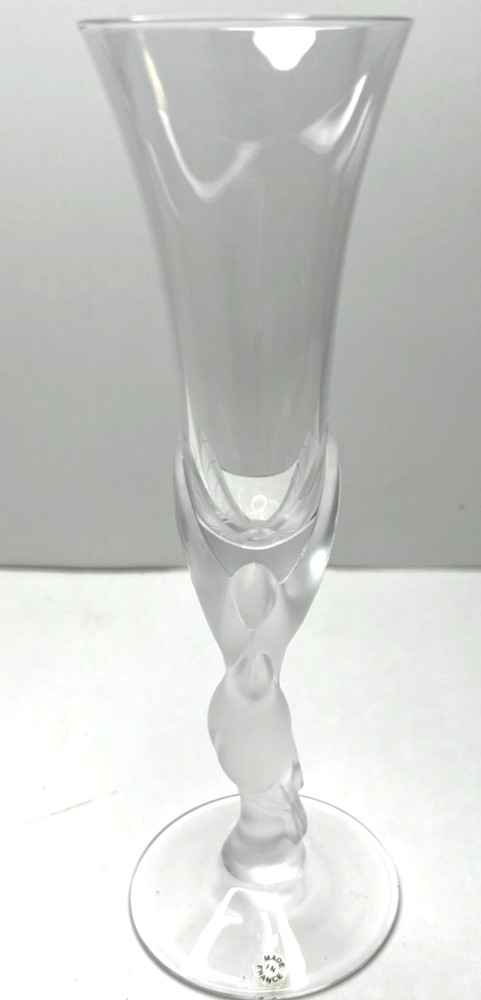 Kissing Doves Igor Carl Faberge Frosted Crystal Wine Glass Signed – 7”
