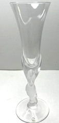 Kissing Doves Igor Carl Faberge Frosted Crystal Wine Glass Signed – 7”