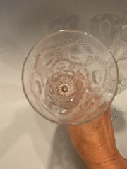 2 Vintage Geschliffene Kristill Champagne Glasses 9-1/4”
