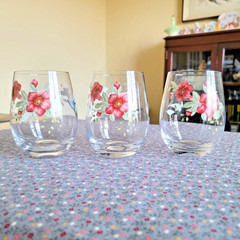 Lenox Butterfly Meadow Stemless Wine Glasses 896701 Set of 3