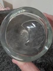Vintage Cartoon Art Whiskey Glass Tumbler Signed Kent Character Unicycle Barware