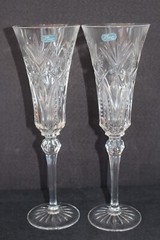 Set 2 D’Arques Crystal Vincennes Champagne Flutes Cristal J G Durand France NIB