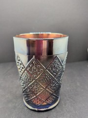 Antique Fenton Fentonia Cobalt Blue Carnival Glass Tumbler Cup – Mint Condition