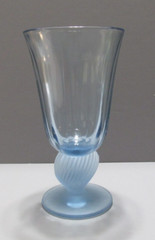 Fostoria Captiva Blue Frosted Base and Shell Stem Goblet