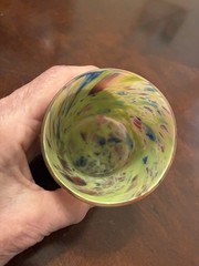 Antique End of Day Spatter Glass Tumbler