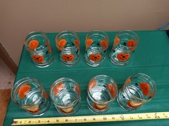 Anchor Hocking Vintage 1990, Eight, Halloween Glasses 12oz Tumblers Pumpkins