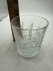 Pinwheel Design Pressed and cut Glass Whiskey Rocks Tumbler Replacement Glass