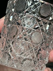 Pair of Antique High Quality Hand Cut American Brilliant Crystal Whiskey Glasses