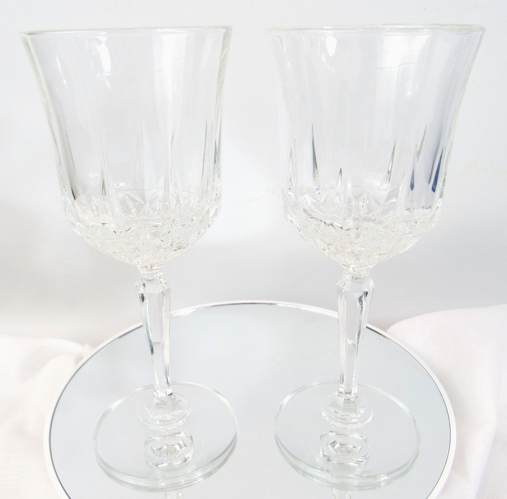 Set of 2 St. George American Heritage Crystal Water / Wine Glasses 6 7/8”, 6 oz