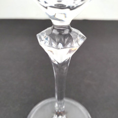 3 Cristal D’Arques Durand Paris France DAMANTIS Clear Optic 8″ Wine Glass