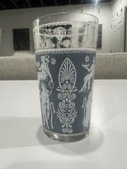 Vintage Jeannette Hellenic Blue Roman Greek Corinthians Tumbler