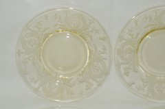Tiffin La Fleure Yellow (4) Bread & Butter Plates or Dessert Plates, 6 1/8″