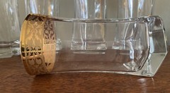 Five Lorren Venezia Gold Banded Tumbler CRZ9 Six Sided Base Multi-sided 5 5/8″