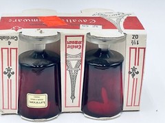NEW NOS 8 Luminarc Cavalier Ruby Red Cordial Sherry Glasses MCM Clear Base VTG