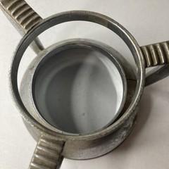 One Vintage Federal Glass Co. Depression Era Frosted Tumbler Glass With Holder.