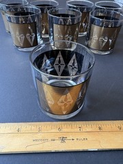 SET OF 8 FEDERAL GLASS MCM BEVERAGE GLASSES W/ORIGINAL BOX