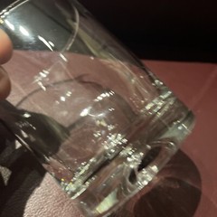LIBBEY CRISA IMPRESSIONS PINCHED SIDES GLASS COOLERS Scotch Whiskey 4” Dimple