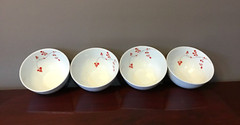 Mikasa Gourmet Basics Red Berries Soup Cereal Salad bowls set of 4