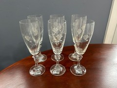 Duiske Set of 6 Fluted Champagne Glasses Vintage