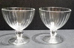 French Sorbet Dishes, Glass, Set of Two