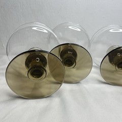 Vintage Libbey Tulip Smokey Brown Stem Champagne / Sherbet Glasses. Set Of 4