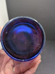 Antique Fenton Fentonia Cobalt Blue Carnival Glass Tumbler Cup – Mint Condition