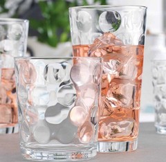 Home Essentials & Beyond Drinking Glasses Set of 8 – 4 Highball 17 oz + 4 Rocks