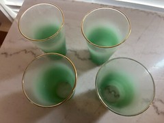 Vintage/Mid-century Modern Glass Tumblers, West Virginia Glass Specialty, Blend