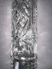 Vintage Russian USSR Lead Crystal Wine Drinking Horn Hand Cut Glass Decorative