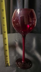 Crystal Ruby Red Long Stem Elegant Goblets – Set of Four