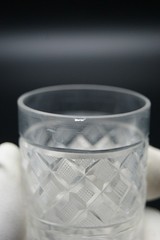 BACCARAT 1830’s LOT OF 3 GOBELET TUMBLER CRYSTAL GLASS LOUVRE MUSEUM PIECE COLL.