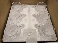 Vintage Artland 8 Piece Optic Collection Punchbowl Set Handblown New Clear Glass