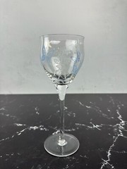 Vintage Givenchy Crystal Wine Glasses Set of 12 Etched Flowers and Butterflies