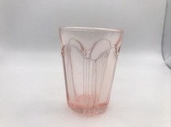 Hocking Pink Colonial Knife And Fork 2 1/2″ Height 1 1/2 oz. Whiskey Shot Glass
