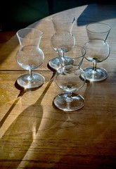 Baccarat vintage “Thistle» brandy snifter glass, single piece, set of 4