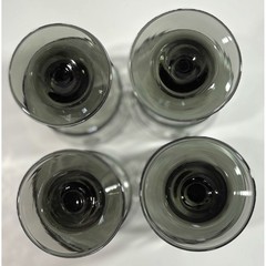 4 Mid-Century Modern Libbey Impromptu Smoky Grey 6.75″ Goblets MCM Stemware – A