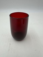 MCM Anchor Hocking Juice Glass 1960’s Royal Ruby Red 3.25″ J3