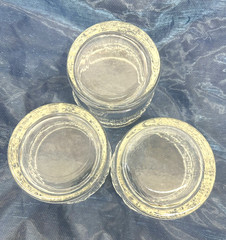 Iittala Niva Crystal Double Old Fashioned Glasses Set of 3 Mid Century Icicle