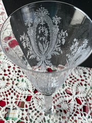 SET of (6) TIFFIN La Fleure Clear (Stem 15024) 8-1/4″ Water / Wine Goblet