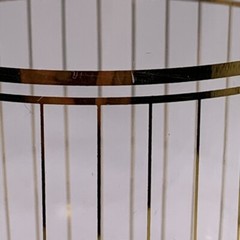 Vintage Culver Gold Vertical Stripe Old Fashioned Lowball Rocks Glass