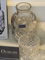 Dublin Collection Crystal Bedside Night Carafe & Tumbler Glass Desk NIB