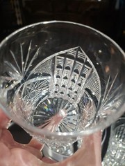 (4) Tumblers, American Brilliant Period cut glass Signed Libbey «new brilliant»