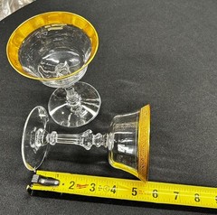 Pair Crystal Champagne Coupe Glasses with 24K Gold Minton Rim – THERESIENTHAL